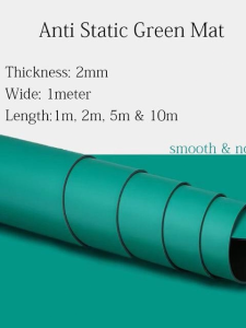 ESD Green Anti-Static Rubber Mat 1M Width 2mm Thick Roll 1M X5M 10M