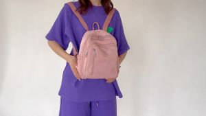 High End Crinkled Nylon Delia Backpack