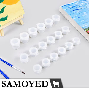 Tempat / Wadah / Silinder / Kotak Bulat Plastik PP Penyimpanan Kecil Serba Guna Strip / Renteng 6 Pot / Cup / Tube / 2 / 3 / 5 ml / Plastic Storage Cylinder / Round Box Samoyed CX-LM6 (Cat Air / Akrilik)