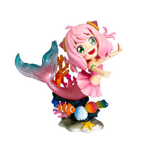 Bandai | 13cm Anime Anya Forger Figure Cosplay Mermaid Anime Peripheral Pvc Model Statue Collect Decor Ornaments Kid Gift Toys