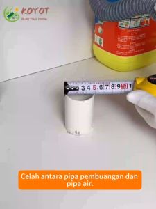 Konektor Pipa Pembuangan Dapur 5 Lubang Pipa Pembuangan Wastafel 75/50 Tabung Universal Dengan Penjepit