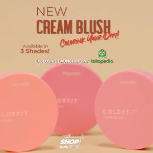 Wardah Colorfit Cream Blush on pressed blusher padat 3 gr