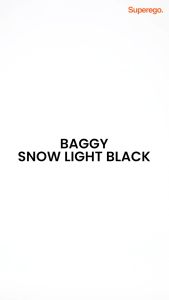 Superego Denim Pants Baggy Relaxed - Snow Light Black BPR01E