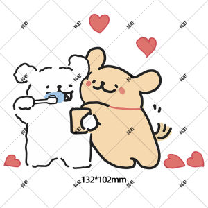 Cute Dog Mirror Stickers Decorative Bathroom Bedroom Sliding Door Stickers Glass Mirror Decals Adhesive Wall Art