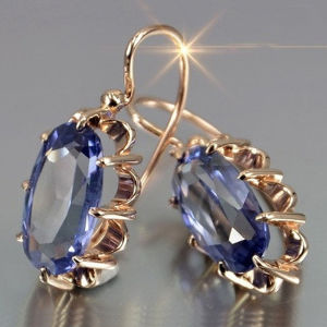 Huitan Fashion Contracted Design Colored Oval Cubic Zirconia Dangle Earrings Women Wedding Party Luxury Gold Color Ear Jewelry