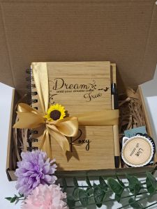 Personalized Notebook Gift Set with Box Souvenirs and Giveaways Laser Engraved