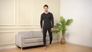 Thermal Underwear for Men Long Johns With Fleece Lined Set Set Cold Weather Winter Top Bottom