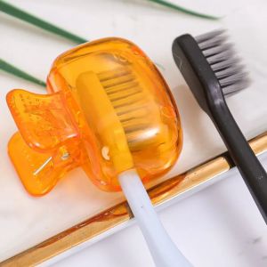 20/1ชิ้นฝาครอบแปรงสีฟันแบบพกพาที่หัวแปรงที่หนีบกันฝุ่นพลาสติกสำหรับเดินทางเดินป่าตั้งแคมป์ห้องน้ำอุปกรณ์เสริม