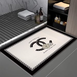 VIKAMA French Style Diatomite Floor Mats Non-Slip Anti-Mold Bathroom Rug Oval Shower Absorbent Mats Home Decor