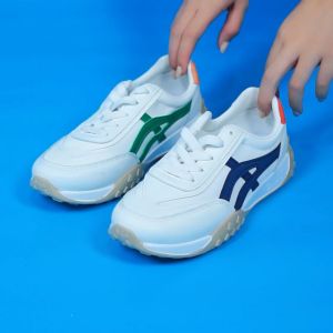 SEPATU SNEAKERS WANITA MODEL WARNA BASIC BAGUS NYAMAN BAHAN PU IMPORT ASHLEY