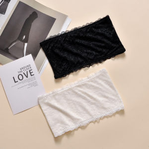 Lace Thin Intimates Womens Chest Wrap Summer One Piece Tube Top Short Model in White Color Inner Anti-Exposure Strapless Base