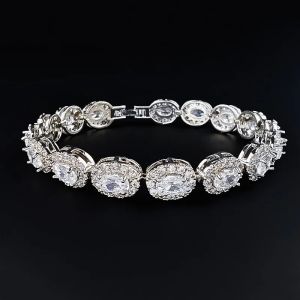 Luxury Blue Red Green Black Color Bracelet Bangle for Women Anniversary Gift Jewelry Wholesale S6923