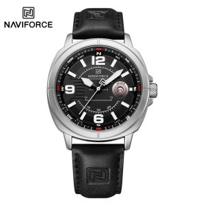 Naviforce | NAVIFORCE Men Quartz Watch 3ATM Waterproof Shockproof Genuine Leather Casual New Style Fashionable Daily Business Wrist Watch