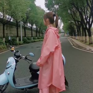 <1007> Áo Mưa Xe Điện Xe Máy Nam Dài Toàn Thân Chống Mưa Bão Bộ Đồ Đơn Người Lớn Có Tay Áo Đi Xe Đạp Nữ