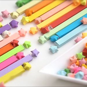 Payoe Kertas Origami Bintang 540pcs Diy Kertas Bintang Warna Warni