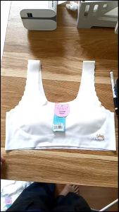 áo lá - áo lót bé gái học sinh su lụa không đường may A2022. mặc nhẹ nhàng êm ái đệm thông hơi thoáng khí có thể tháo rời. phù hợp từ 35-60kg. áo 1 size co giãn tốt