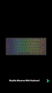 SKYSHIU Mini Keyboard S1 - Slim Lightweight Quiet Compact and Portable Widely Compatible with Desktop Computers Laptops Phones and TVs