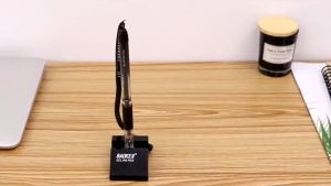 10pcs 0.5/0.7mm Table Top Pen Black Desktop Ballpen Desk Table Pen With String Bank Hotel Front Pen