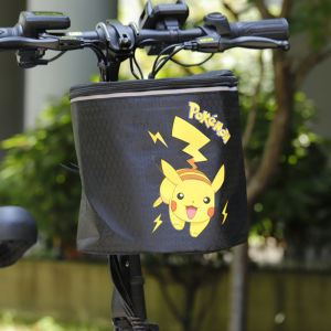 Foldable Bicycle Basket Bicycle Basket Canvas with Cover Waterproof Xiaomi Skateboard Electric Bike Vegetable Basket Bike Basket Front Frame
