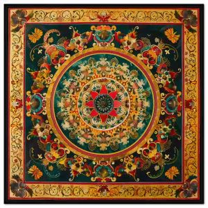 Tranh phông nền thờ cúng họa tiết tranh phật cổ điển tranh treo tường tranh dán tường in canvas. CGI - 430