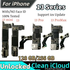 100% Unlocked Authentic Motherboard For iPhone 13 Pro Max Mainboard With/NO Face ID For iphone 13 mini Clean iCloud Logic Board