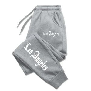 Los Angeles City Letter Print MenS WomenS Trouser Loose Jogging Pant Fit Running Trousers Warm Jogger Casual Sweatpants Couple