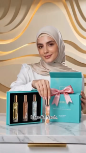 SHESKIN 3in1 perfume set for women  ( Fresh/Sweet/Elegant ) 15ML*3 Minyak Wangi Premium Wangi Bunga Wangi long-lasting 24