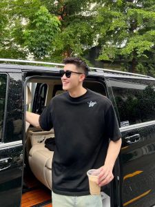 American Style W Letter Cotton Short Sleeve T-Shirt Mens Summer Breathable Casual Print Tops Couples Half Sleeve Shirt