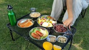 BLACKWORM Portable Dinner Plate 22-piece Set: Perfect Camping Tableware