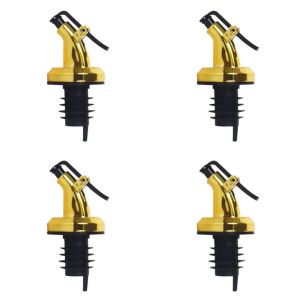 3-4 Pack Classic Bottle PourersLiquor Pour Spouts Tapered Spout - Liquor Pourers with Rubber Dust Caps for Alcohol Olive Oil