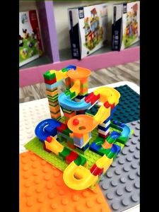 Kid Block Size Particle Childrens Assembly Slide Assembly Toy Puzzle 168 PCS DIY Kids Toys Set Boy Girl Birthday Gifts