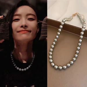 Self-Retention!! Fancy Really Many Hemp Gray Pearl Necklace Light Luxury Minority Autumn/Winter Sweater Chain Necklace Accessories Women