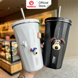 Ly Giữ Nhiệt Cao Cấp Tyeso 600ml Cốc Giữ Nhiệt Có Ống Hút Modeco - Chất Liệu Inox 304 giữ  lạnh tới 12h Nắp Chống Rỉ