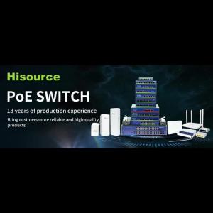 Hisource 4 8 Port POE Switch Active 48V Supply Ethernet 100/1000Mbps Nerwork Switch for IP Camera/Wireless AP