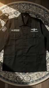 Gassela Fashion Jaket Semi Parka Pria Emblem Bordir Full Patch M-XXXL Jumbo Hitam Pekat