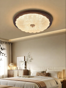 DGY | Retro Creative Black Walnut and Shell Study Ceiling Light