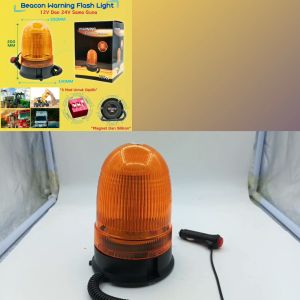 Lampu Suar 3 Mode (Pusing/Berkelip) Cahaya LED 12V-24V Strobe Flash Beacon Lamp Lampu Amaran (Kuning) Lori Treler Trak