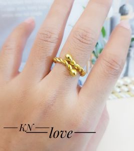Xuping Set Gelang Cincin Lilit Ulir Gold Emas 066aa5