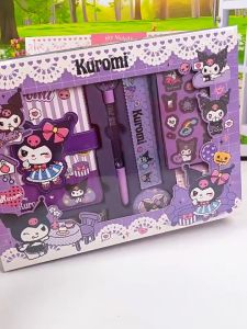 Sanrio Handbook Set My Melody School Supplies Set Melody Stationery Set Kuromi Set Cute School Office Supplies Set Including Pencil Case Stickers ID Card Holder Gift Box Childrens Gift Girl Primary School Gift