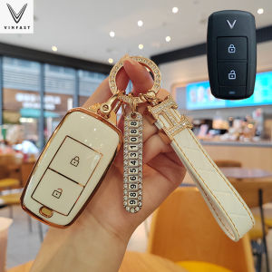 เคสกุญแจรถยนต์ Vinfast VF3 รีโมทควบคุมกุญแจรถยนต์ 2 ปุ่ม สำหรับ Vinfast