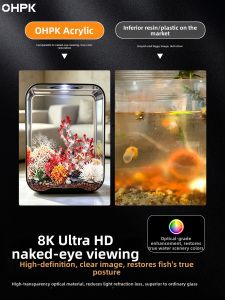 Bộ Lọc Tự Hoàn Chỉnh Sản Xuất Oxy cho Bể Cá Nhỏ Acrylic