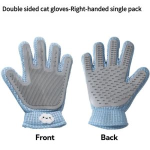 XMSJ | 1Pcs Pet Grooming Double-sided Gloves Design Hairbrush Removal Cat Grooming Hair Removal Pet Cleaning Hound Glove Pet Supplies