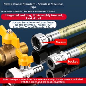 YUNRAN | High Pressure Explosion-Resistant Stainless Steel Corrugated Gas Hose