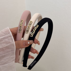 MIAOYA M Letters Black Hair Bands For Female INS Korean Fashion Summer Hair Accessory Student Birthday Gifts