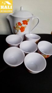 Bộ Ấm Chén Phíp Pha Trà Melamine Cao Cấp Bộ Ấm Trà Nhựa Tao Nhã - Ấm Chén Nhựa Phíp - Bình Tách Trà Phíp