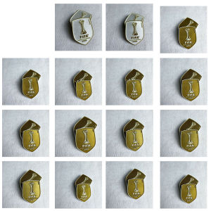 Gold World Cup Shield Flocking Sleeve Badge Arm Patch for Soccer Uniform Team Jersey Fitness Training Auxiliary Tools