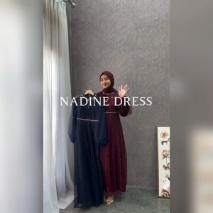 GAMIS SALWA NADINE FASHION MUSLIM WANITA FULL LACE BROKAT GAUN PESTA MEWAH KONDANGAN ELEGAN LEBARAN JUMBO BRIDESMAID PERNIKAHAN