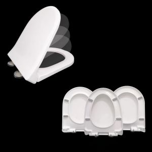 Thickened U-Shaped Toilet Lid Old Style Sanitary Ceramic Universal Seat Cover Board Quiet Soft Close for Home Use