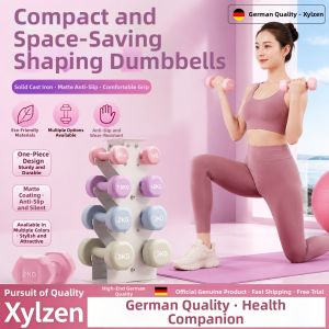 Floor-Friendly Solid Iron Dumbbell Home Gym Equipment