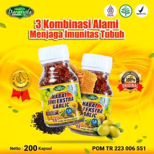 Habbahfit 3 in 1 Habat Propolis Zaitun ektra Garlic 200 Kpsl Darusyifa